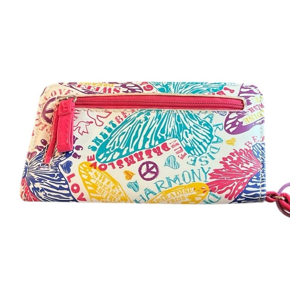 Vibrant Wristlet Wallet with Detachable Keychain - Picture 4 of 5